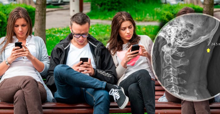 Uso constante del celular podría generar un "cuerno" en los jóvenes