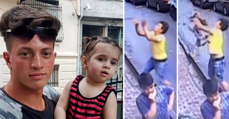 Héroe sin capa atrapa a una niña de dos años que cayó de un balcón, resultó ilesa