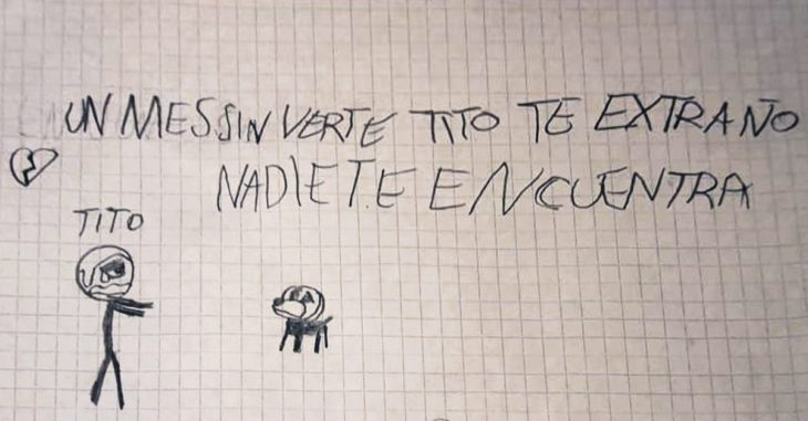 Conmueve en las redes mensaje de niño autista que perdió a su perro