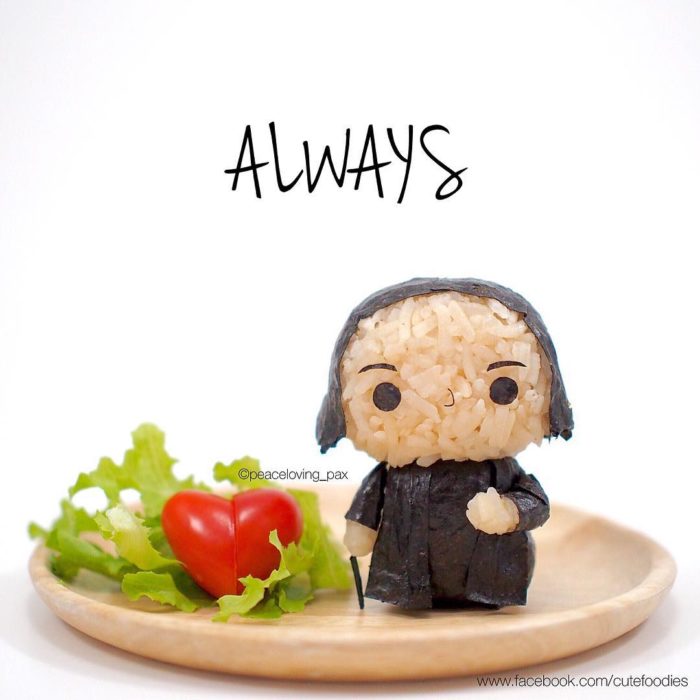 Figura de arroz creado por Pax pacífico inspirada en Severus Snape