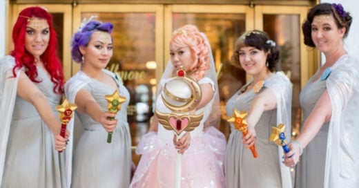 Esta pareja tuvo una boda cósmica inspirada en Sailor Moon