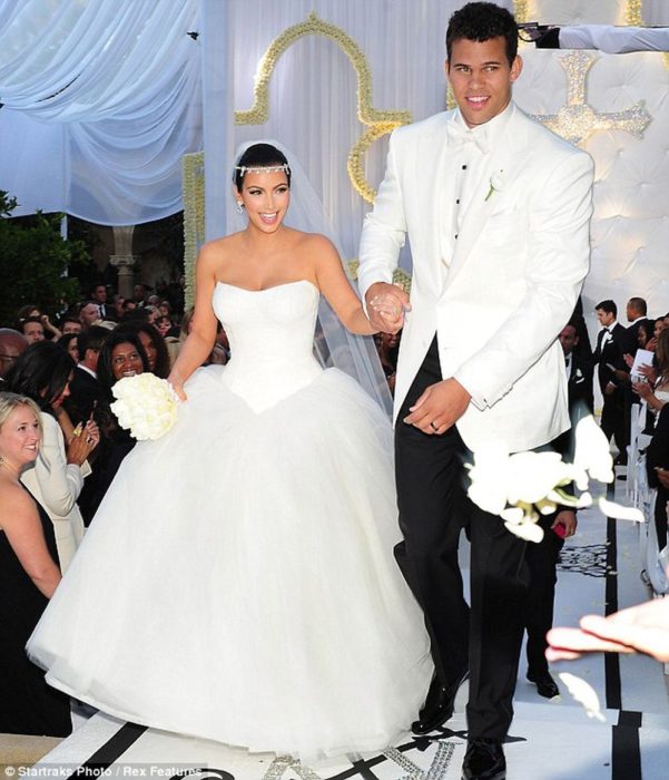 Kim Kardashian y Kris Humphries en su boda