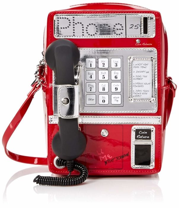 Bolso en color rojo en forma de teléfono 