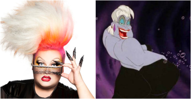 Ginger Minj maquillada y vestida como drag queen