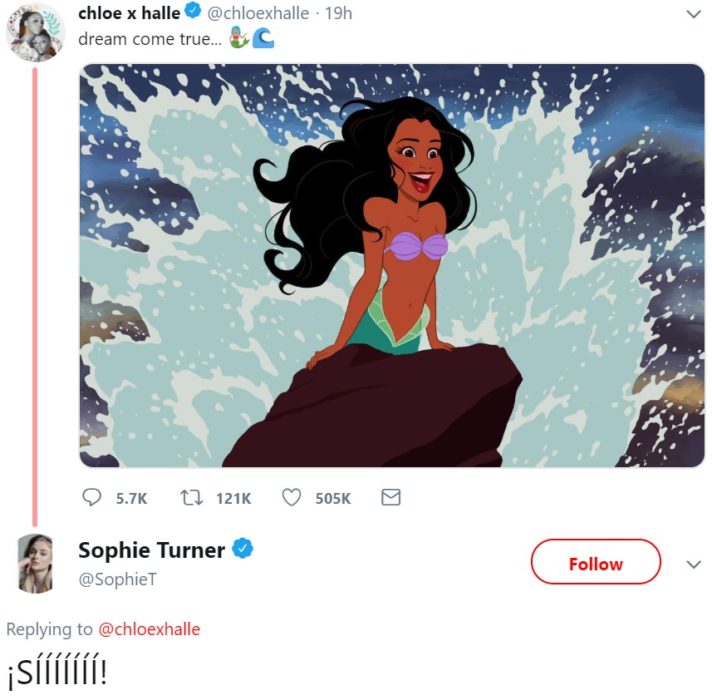 Halle Bailey será Ariel en el live action de La Sirenita e internet no está conforme, crean hashtag #NotMyAriel