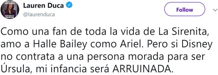 Halle Bailey será Ariel en el live action de La Sirenita e internet no está conforme, crean hashtag #NotMyAriel