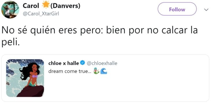 Halle Bailey será Ariel en el live action de La Sirenita e internet no está conforme, crean hashtag #NotMyAriel