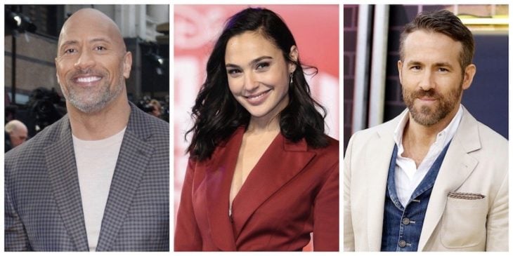 Dawney Johnson, Gal Gadot y Ryan Reynolds en una producción de Netflix