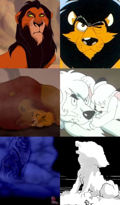 Curiosidades de la película de Disney, El rey León de 1994; Kimba, el león blanco