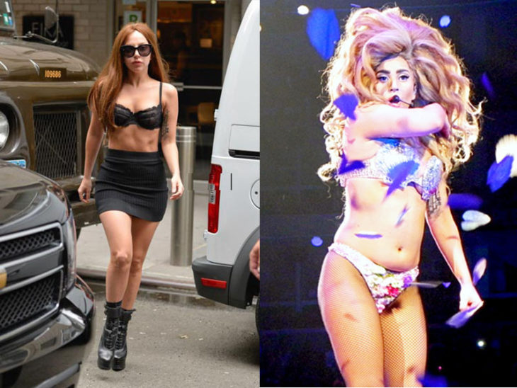 Lady Gaga antes y después de aumentar de peso, presentación Súper Bowl 