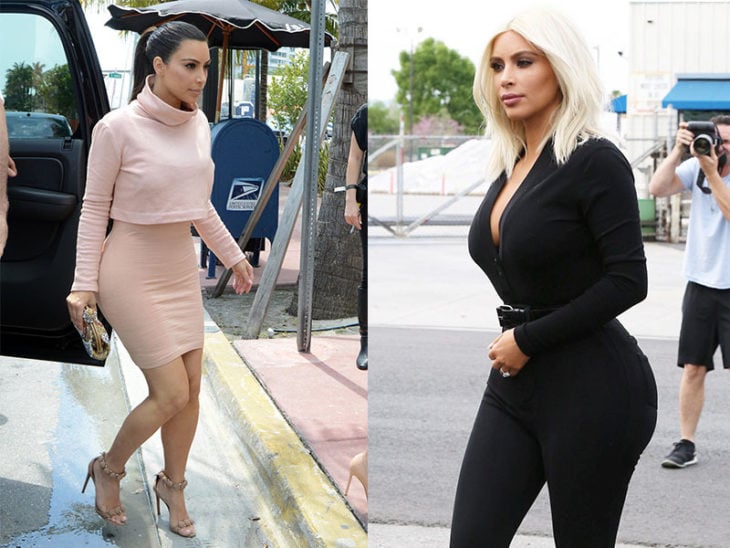 Kim Kardashian antes y después de subir de peso con North West