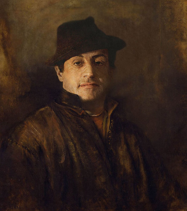 Sylvester Stallone pintado como uno de los autorretratos de Rembrandt de 1660