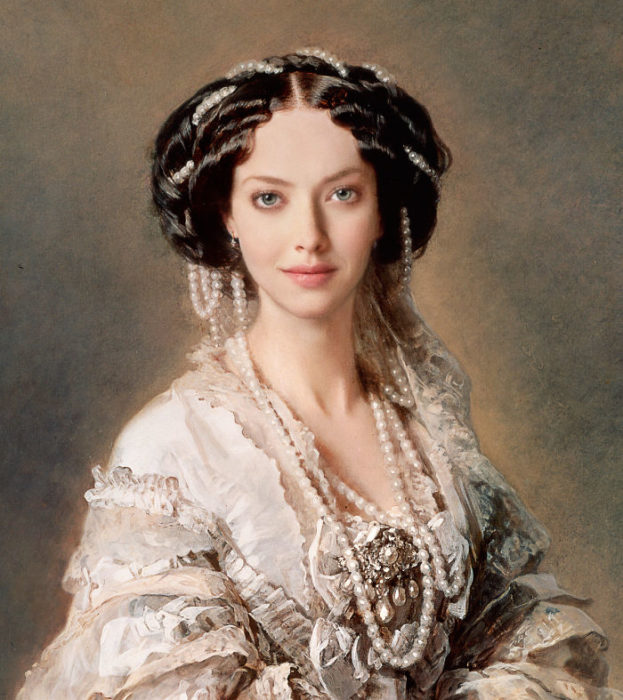 Amanda Seyfried pintada como el autorretrato de la emperatriz María Alexandrovna 