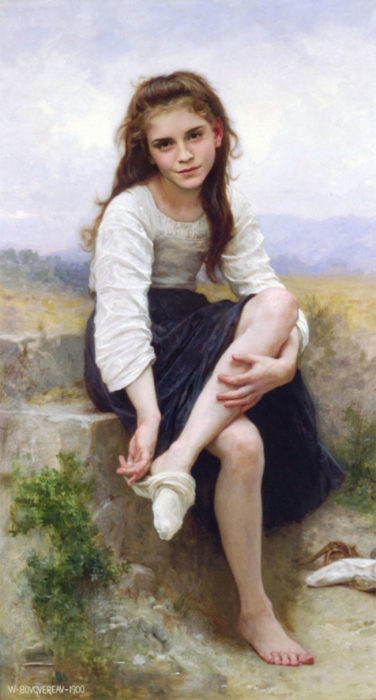 Emma Watson pintada como un autorretrato de William Adolphe Bouguereau 