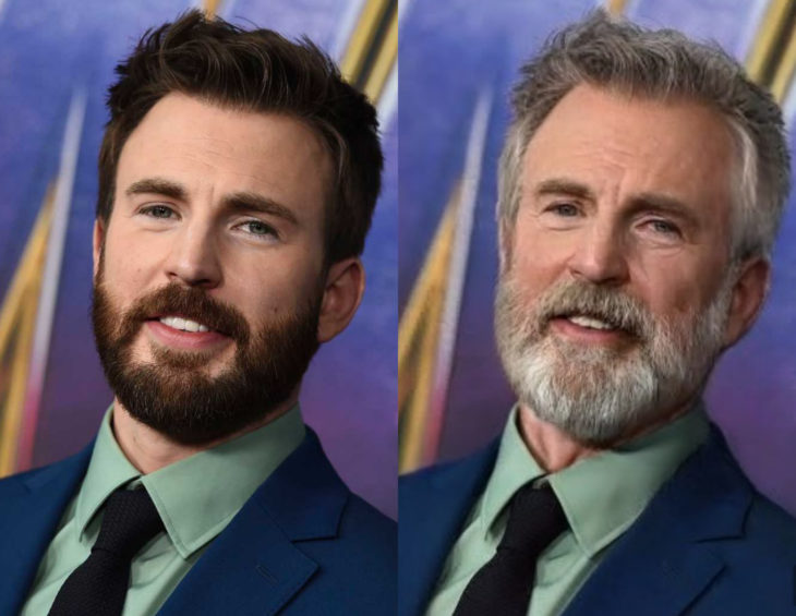 Famosos con filtro que hace viejo; Chris Evans antes y después