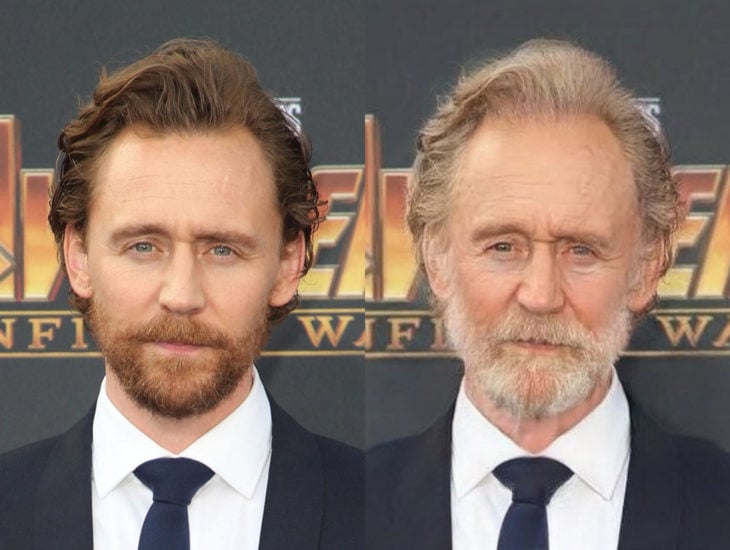 Famosos con filtro que hace viejo; Tom Hiddleston antes y después