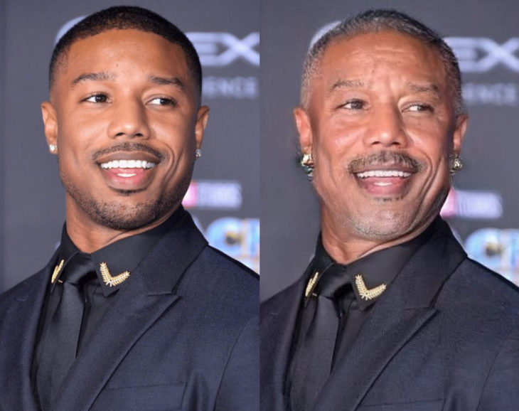 Famosos con filtro que hace viejo; Michael B. Jordan antes y después