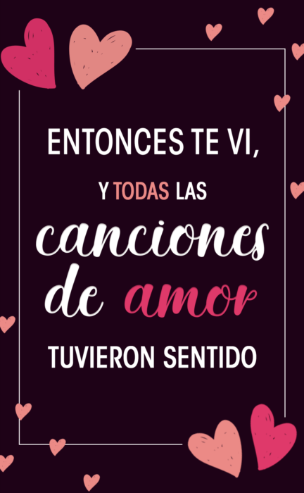 Frases que puedes poner en tu estado de Whatsapp con un fondo de color pastel corazones 