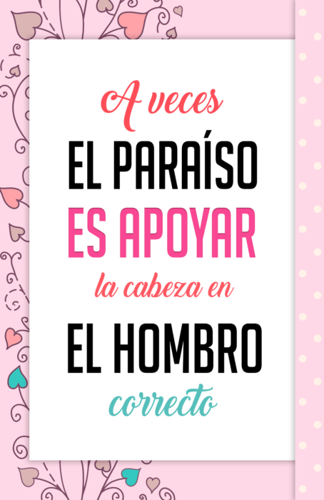 Frases que puedes poner en tu estado de Whatsapp con un fondo de color pastel corazones 