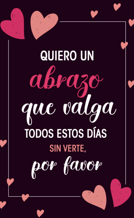 Frases que puedes poner en tu estado de Whatsapp con un fondo de color pastel corazones 