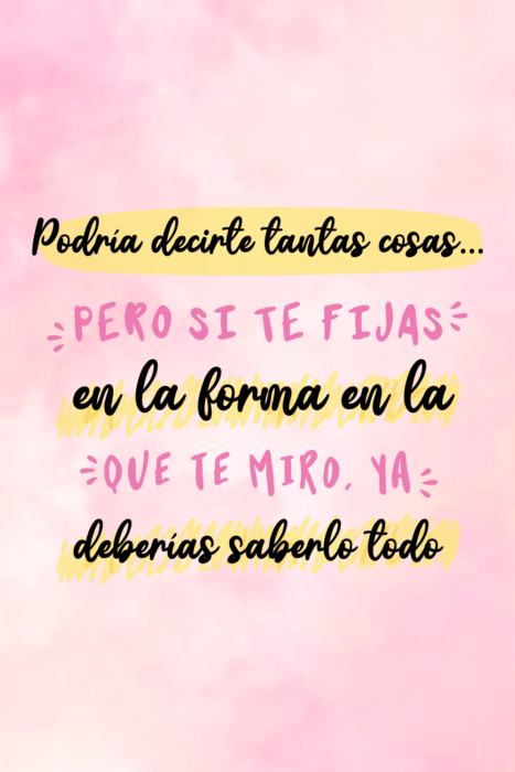 Frases que puedes poner en tu estado de Whatsapp con un fondo de color pastel corazones 