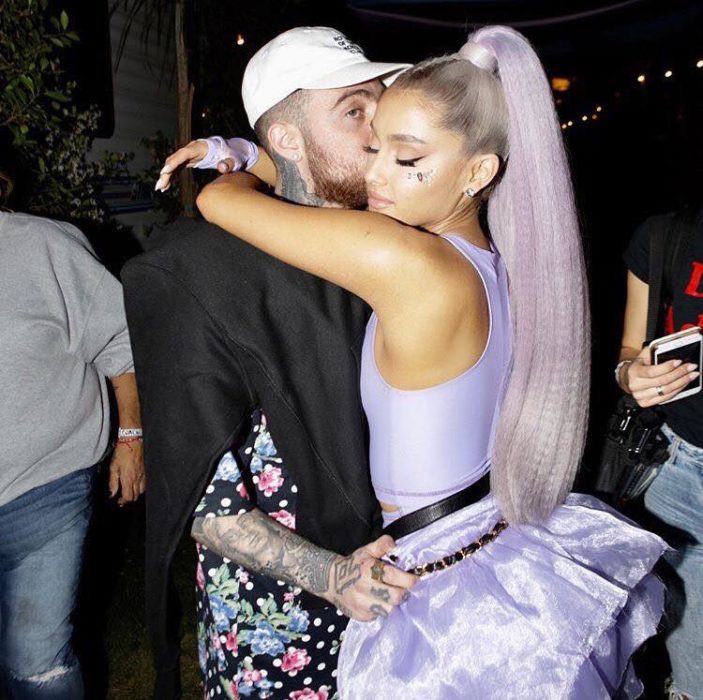 Mac Miller besando a Ariana Grande después de un concierto en coachella