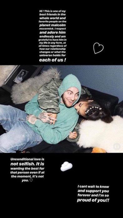 Historia del Instagram de Ariana Grande que anuncia su separación de Mac Miller