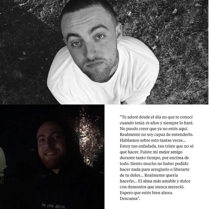 Carta de despedida de Ariana Grande a Mac Miller