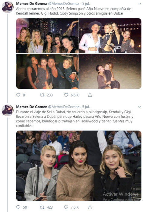 Comentarios en Twitter sobre la relación de Justin Bieber junto a Selena Gomez 