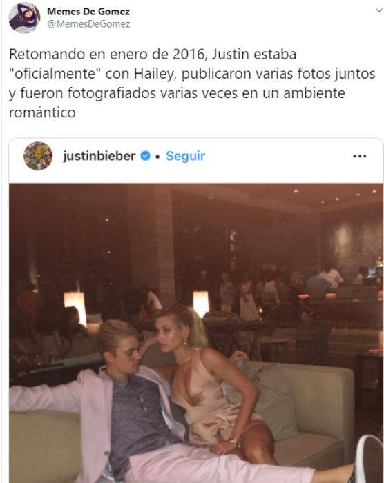 Comentarios en Twitter sobre la relación de Justin Bieber junto a Selena Gomez 