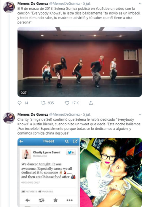 Comentarios en Twitter sobre la relación de Justin Bieber junto a Selena Gomez 