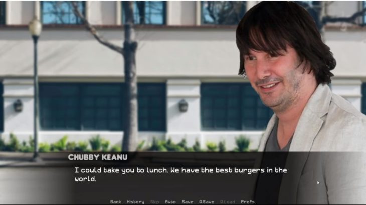 Juego de simulación que te permite tener cita con Keanu Reeves