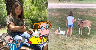 Niña parece hablar con los animales; es la Eliza Thornberry de la vida real
