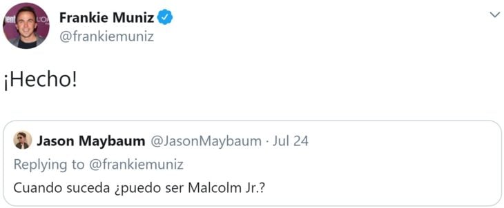 Frankie Muniz quiere hacer un reboot de Malcolm el de en medio