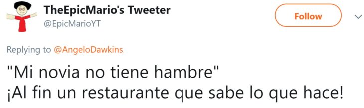 Restaurante ofrece platillo que se llama "mi novia no tiene hambre"