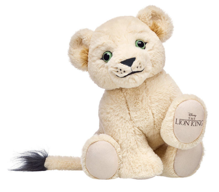 Nala, leona de peluche creada por Build-A-Bear. Colección de peluches de El Rey León 