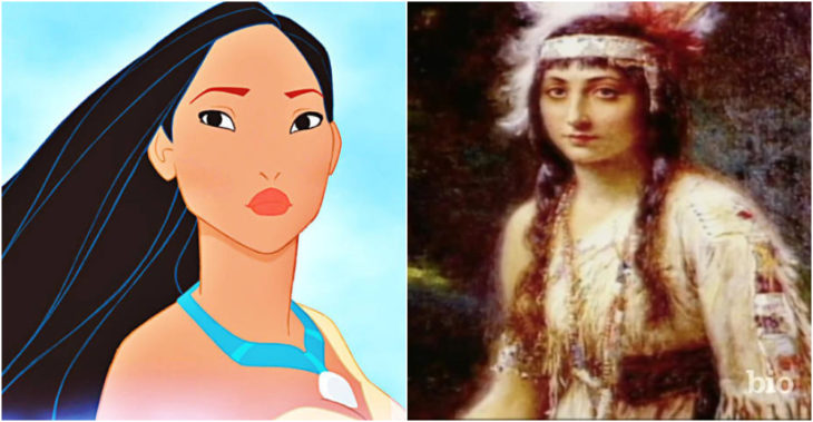 Pocahontas personaje ficticio inspirado en Pocahontas de la vida real 