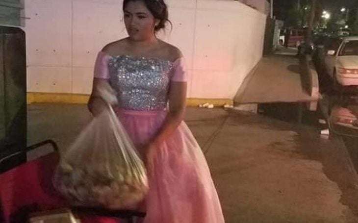 Karime Hernández, quinceañera que en septiembre de 2018 repartió comida a familiares de pacientes internados en el IMSS de Matamoros