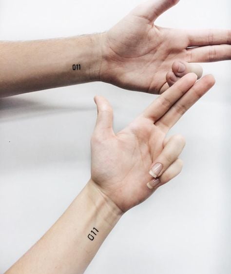 Tatuaje inspirado en Stranger Things con el número 11 de Eleven