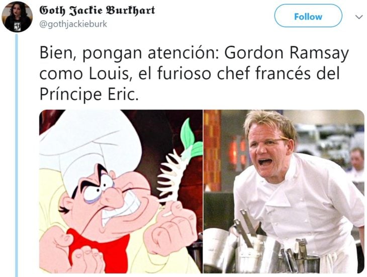 Usuarios de Twitter piden que Gordon Ramsay interprete al iracundo chef francés en el live action de La Sirenita de Disney