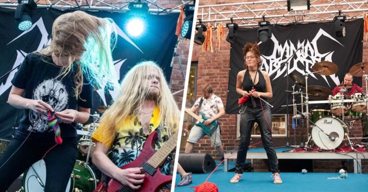 Tejer mientras bailan al ritmo del heavy metal, el nuevo reto en Finlandia