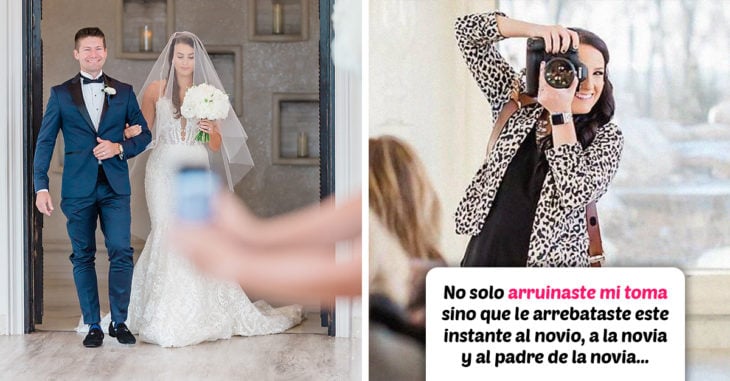 Invitada arruina la foto de la novia con su padre y la fotógrafa de la boda publica contundente mensaje