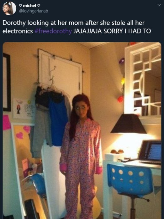 Fan de Ariana Grande tuitea desde refrigerador cuando le castigan el celular