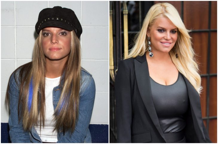 Jessica Simpson a principios del 2000 y ahora