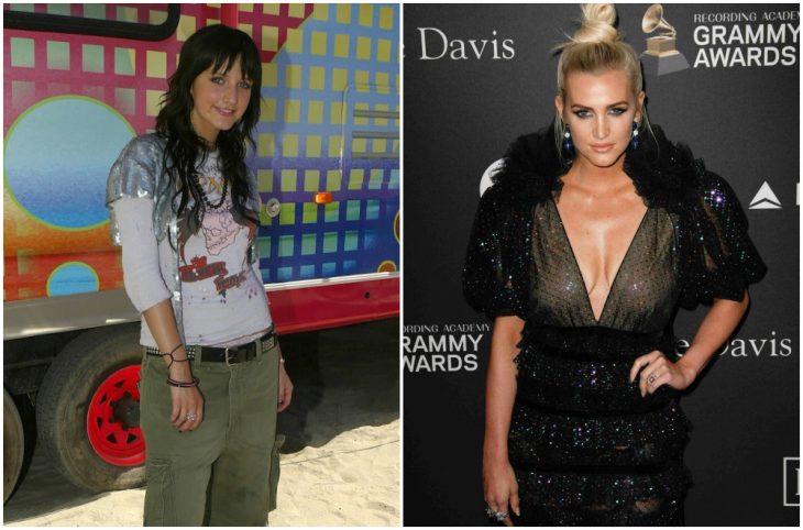 Ashlee Simpson a principios del 2000 y ahora