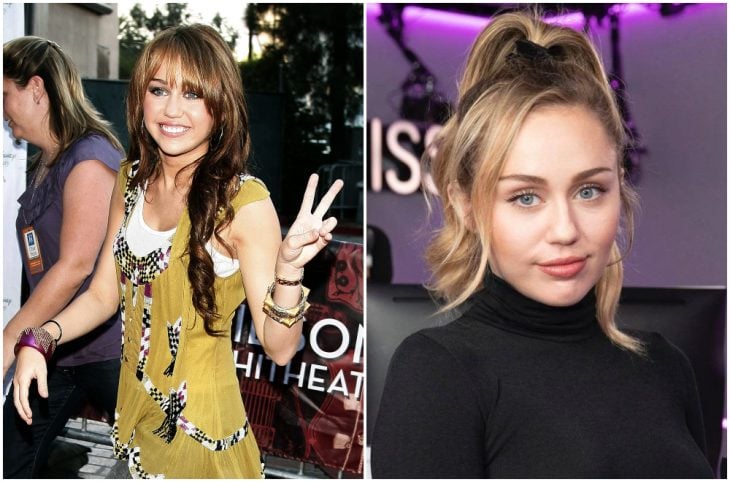 Miley Cyrus a principios del 2000 y ahora