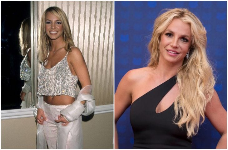 Britney Spears a principios del 2000 y ahora
