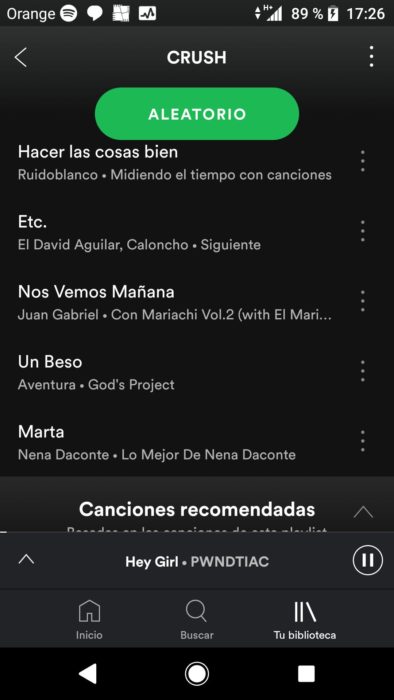 Playlist creado como una carta para dedicar a su crush en Spotify