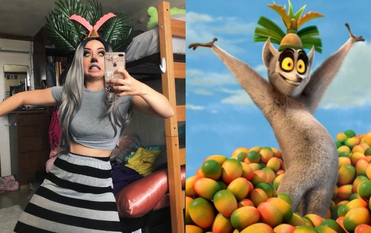 Mira Park hace divertidos cosplays; disfraz de Rey Julien de Madagascar