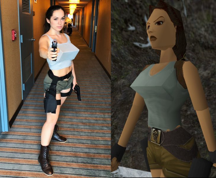 Mira Park hace divertidos cosplays; disfraz de Lara Croft de Tomb Rider de 1996